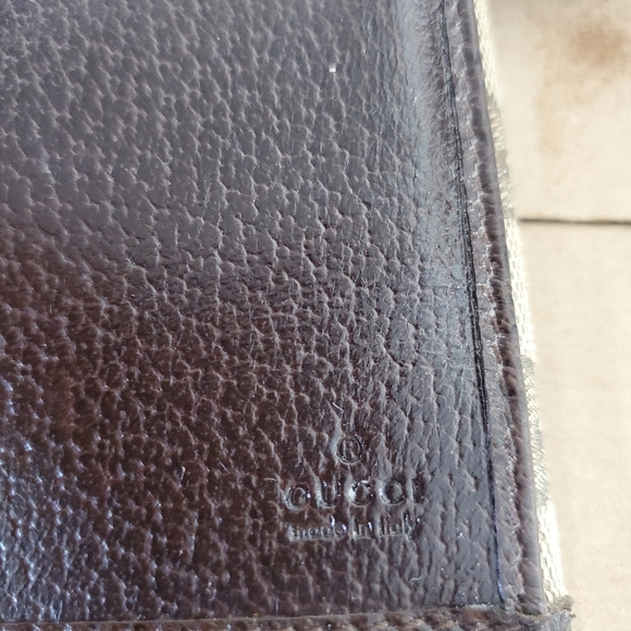 Gucci Monogram GG Long Continental Flap bifold wallet dark brown beige authentic - Picture 11 of 11